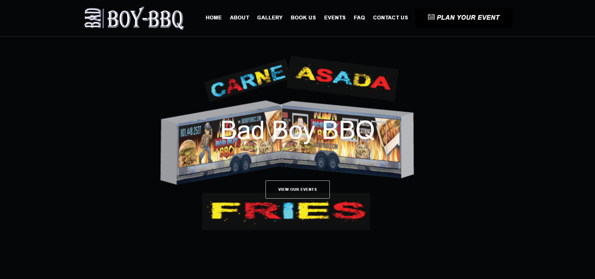 bad boy bbq website design