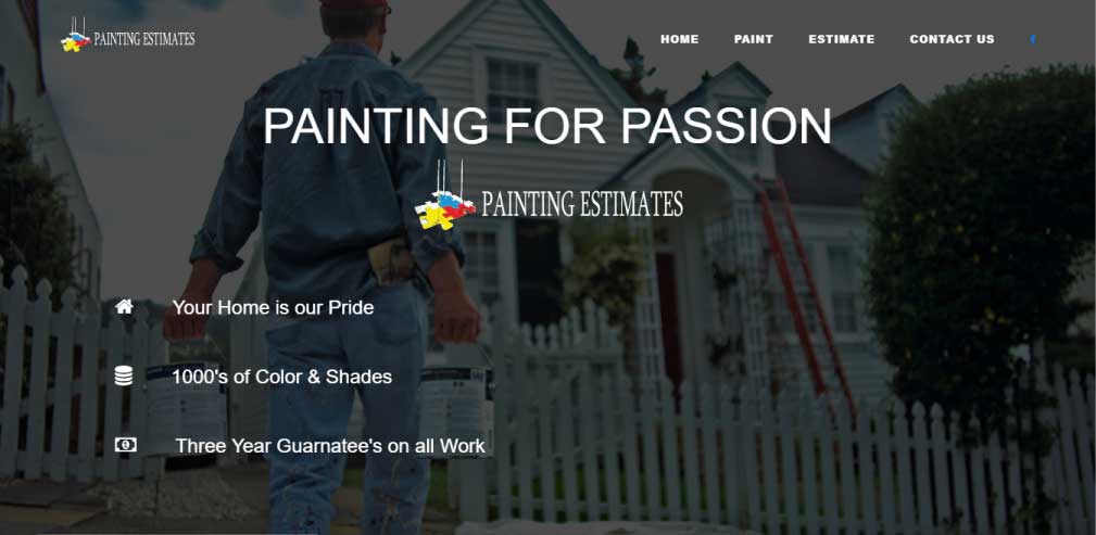 painting for passion website design