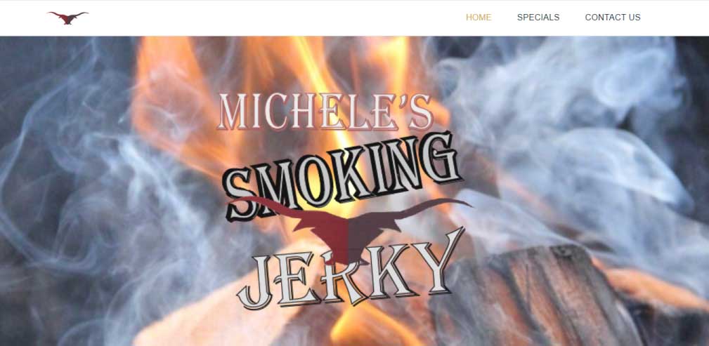michelles smoking jerky website design